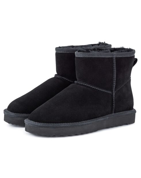 Boots Lexi en Peau de Mouton noires