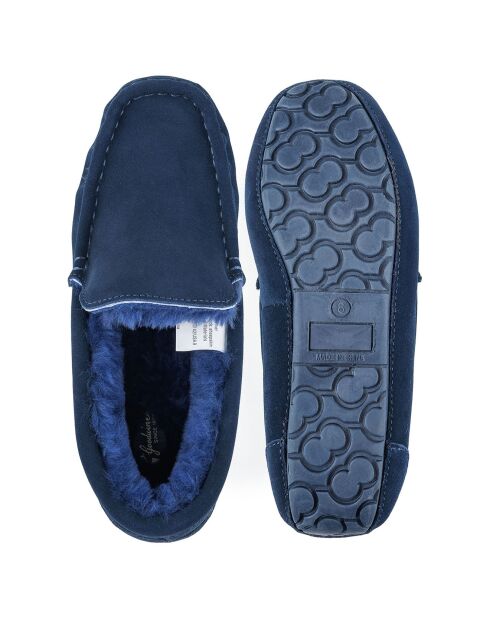 Mocassins Evan en Peau de Mouton marine
