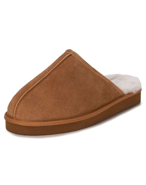 Chaussons Max en Peau de Mouton camel
