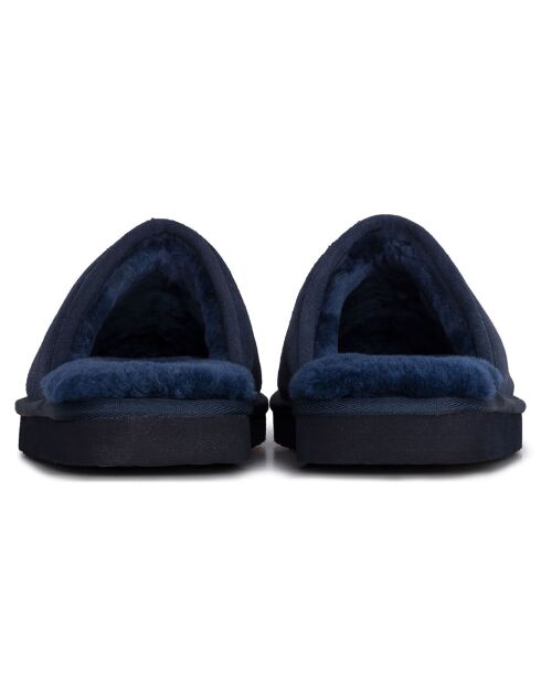 Chaussons Max en Peau de Mouton marine