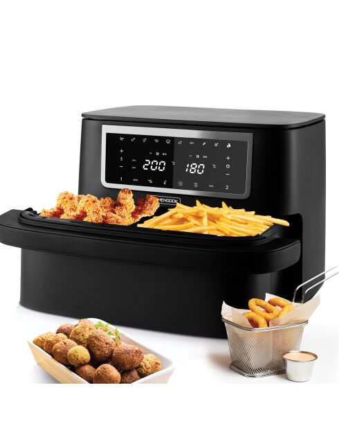 Friteuse sans huile noire - 39.5x37.6x29.8 cm