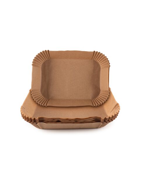 Papiers cuisson rectangle pour air fryer  - 20.5x14x4.5 cm