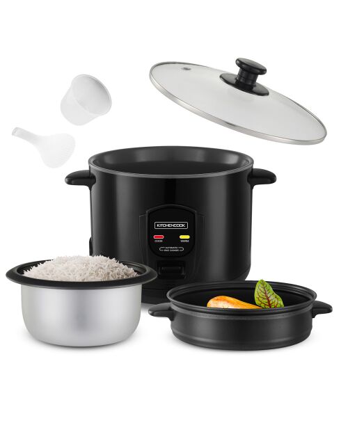 Schwarzer Reiskocher - 31,8 x 27,1 x 31,3 cm