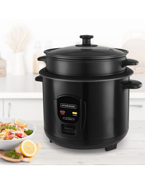 Schwarzer Reiskocher - 31,8 x 27,1 x 31,3 cm