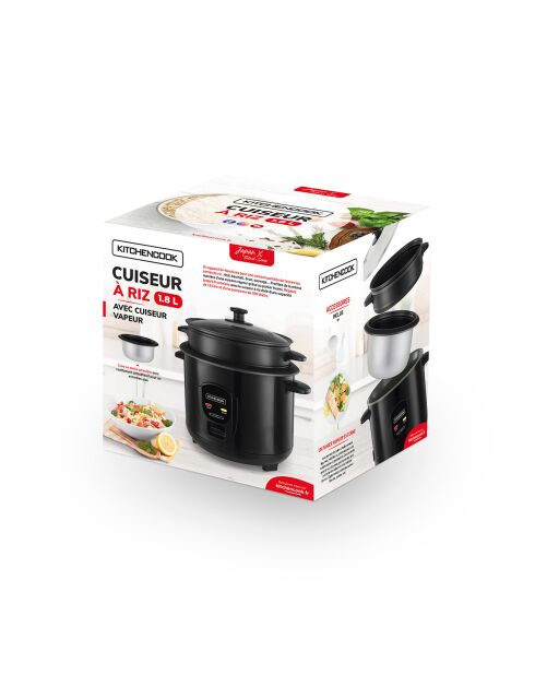 Zwarte rijstkoker - 31,8x27,1x31,3 cm