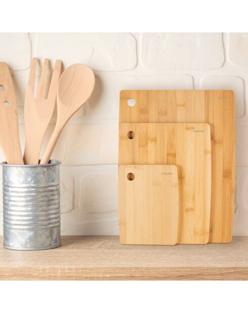 3 Planches a decouper en bambou bois