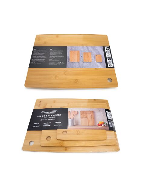3 Planches a decouper en bambou bois