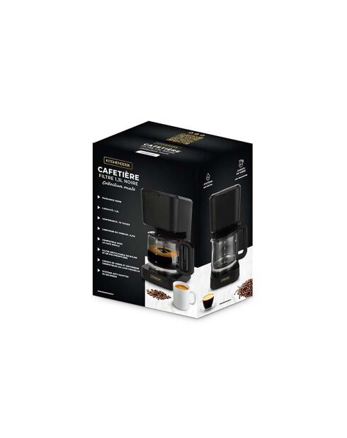 Cafetière filtre noire - 24.5X16X30.1 cm