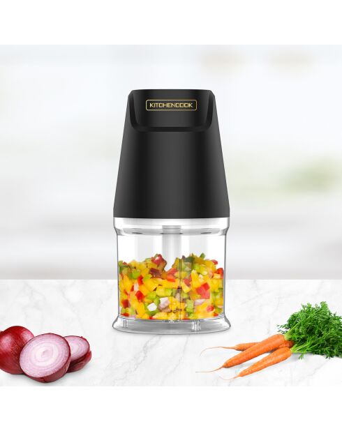 Mini hachoir Matt Pod noir - 10.9X10.9X22 cm