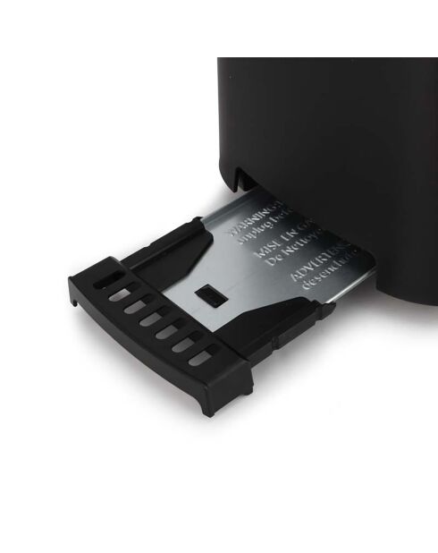 Grille pain avec 2 fentes noir - 25.6x14.6x16.7cm