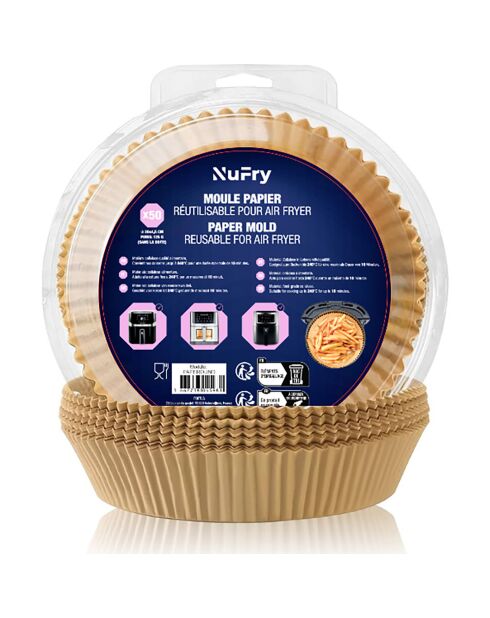 50 Papiers ronds jetables Paperound  - 20x20x4.5 cm