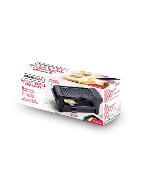 Raclette grill noire - 31.5x10.5x10.5 cm