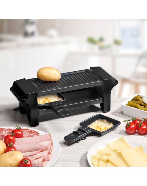 Raclette grill noire - 31.5x10.5x10.5 cm