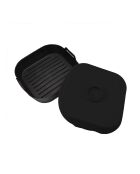 Silipot Square zwarte vierkante siliconen mand - 21x21x6 cm