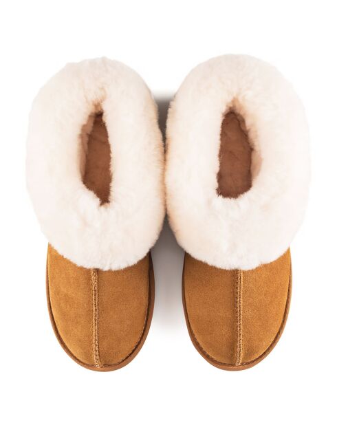 Boots Anabella en Peau de Mouton camel