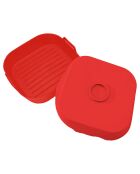 Panier en silicone carré rouge - 21x21x6 cm