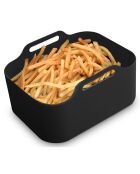 2 schwarze Silipot Silikon-Kochkörbe - 21,5x14,5x7 cm