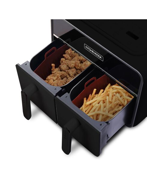 2 Paniers en silicone rectangle rouge - 21.5x14.5x7 cm