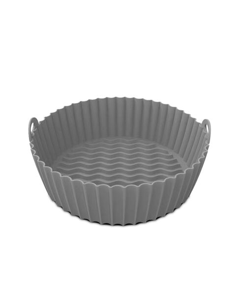 Moule en silicone rond avec poignées gris - 20x20x6.6 cm
