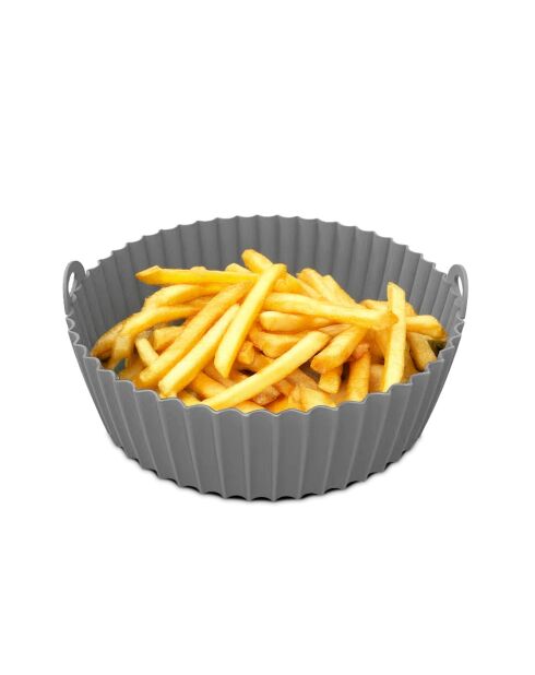 Moule en silicone rond avec poignées gris - 20x20x6.6 cm