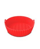 2 Moules en silicone ronds rouge - 20x20x6.6 cm