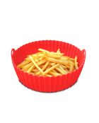 2 Moules en silicone ronds rouge - 20x20x6.6 cm