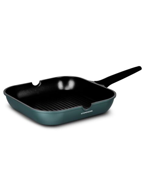 Grill fonte d'aluminium vert - 48.5x30x8.5 cm