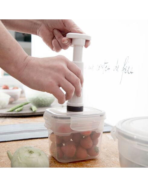 3 Boites alimentaires sous vide transparentes