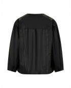Blouson en Cuir d'Agneau Abia noir