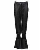 Pantalon en Cuir d'Agneau Aelle noir
