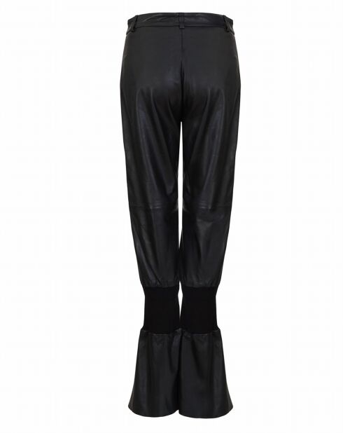 Pantalon en Cuir d'Agneau Aelle noir