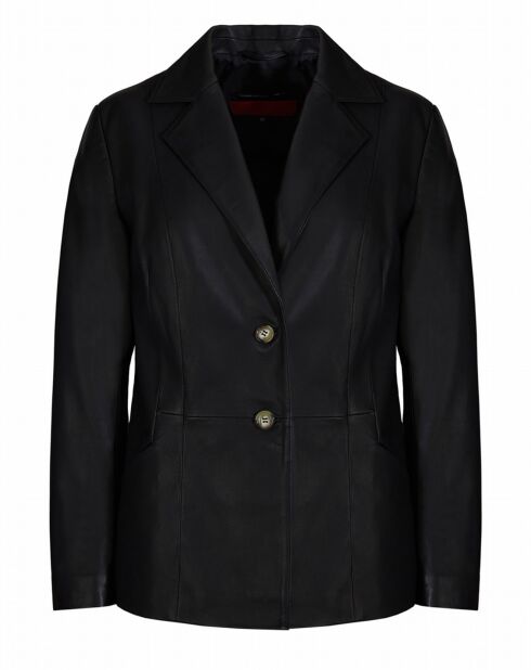 Veste en Cuir d'Agneau Aina noire