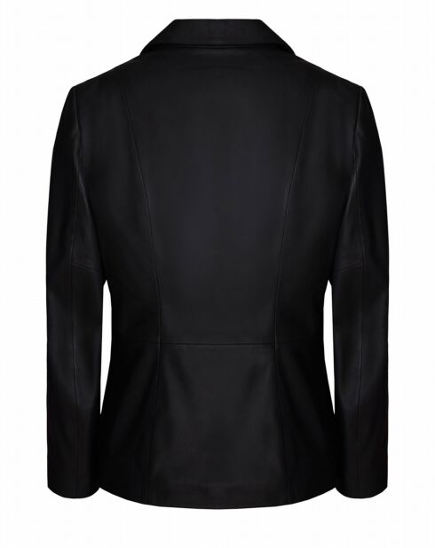 Veste en Cuir d'Agneau Aina noire