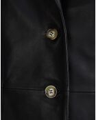 Veste en Cuir d'Agneau Aina noire