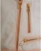 Blouson en Cuir d'Agneau Aliya blanc incarnadin
