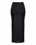 Jupe en Cuir d'Agneau Amila noire
