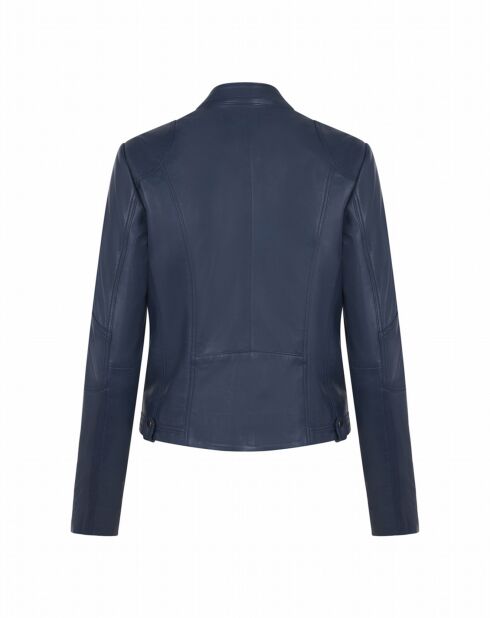 Blouson en Cuir d'Agneau Caddy indigo
