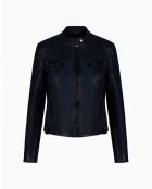 Blouson en Cuir d'Agneau Caddy noir