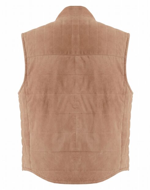 Doudoune en Velours de Cuir de Chèvre Dan Vel sable