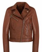 Blouson en Cuir d'Agneau Eleona wisky