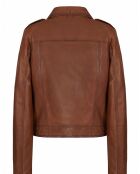 Blouson en Cuir d'Agneau Eleona wisky