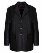 Veste en Cuir d'Agneau Emana noire