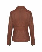 Blouson en Cuir d'Agneau Estrie cognac