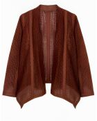 Cape en Cuir d'Agneau Evilla Perfo wisky