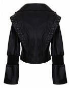 Blouson en Cuir d'Agneau Eyra noir