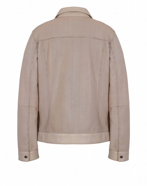 Blouson en Cuir d'Agneau Flavien sable