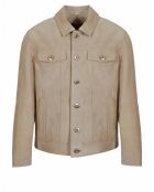 Blouson en Velours de Cuir de Chèvre Flavio Vel beurre
