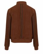 Blouson en Velours de Cuir de Chèvre Henry Vel cognac