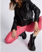 Blouson en Cuir d'Agneau Kacy Waxy noir