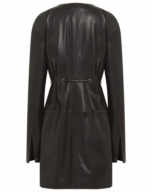 Robe en Cuir d'Agneau Katheline noire